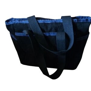 Versatile Black and Blue Tote with Durable Fabric